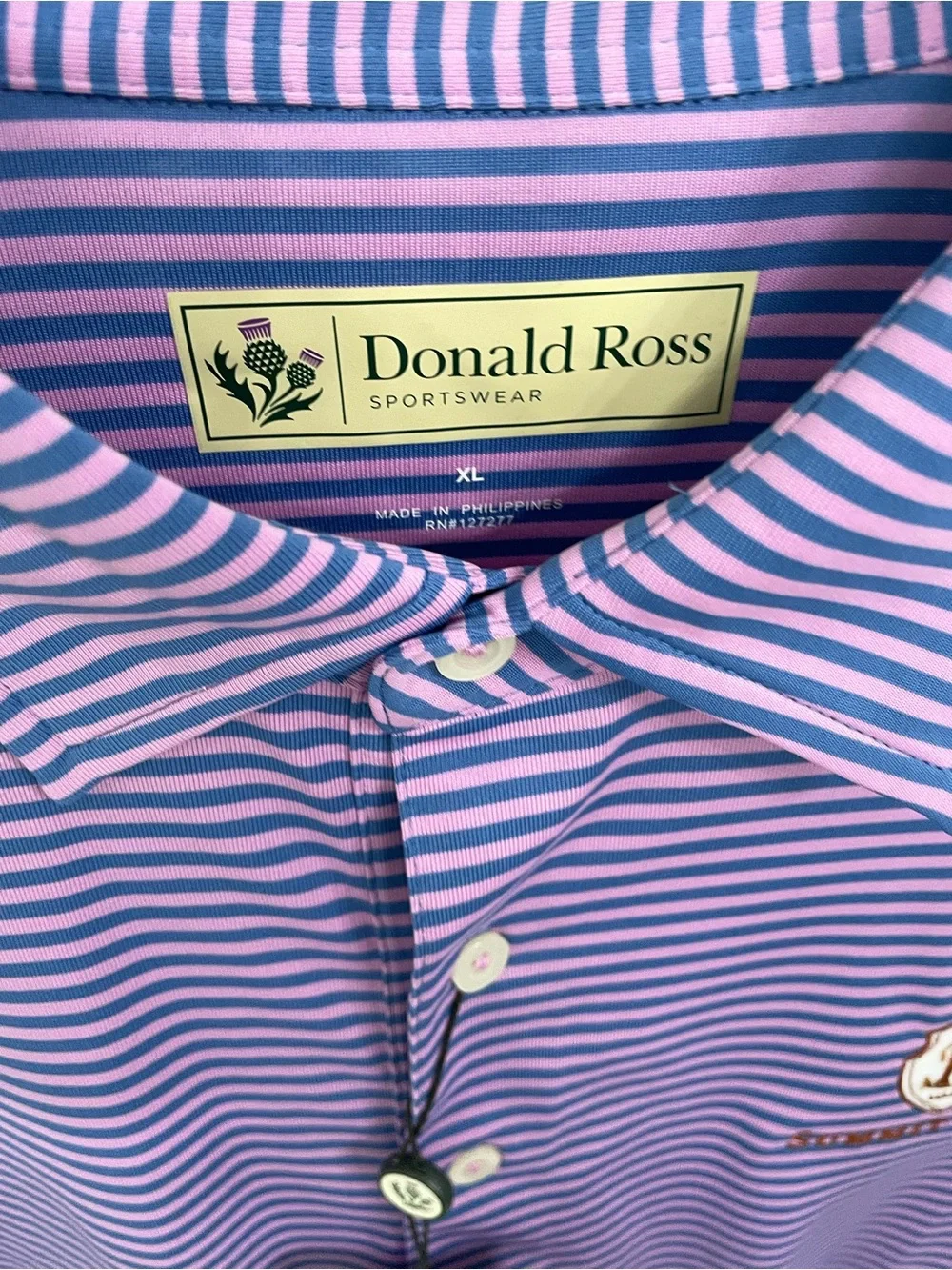 NEW Donald Ross Performance Polo Shirt Summit Rock Texas Crest Golf Prep NWT.  2